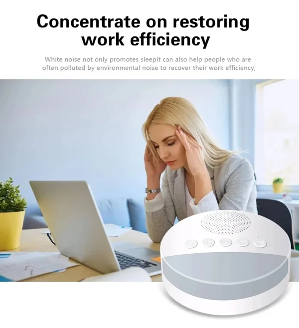 Portable Baby White Noise Machine USB Rechargeable Timed Shutdown Sleep Machine Baby Sleep Sound Player Night Light Noise Player - Image 6