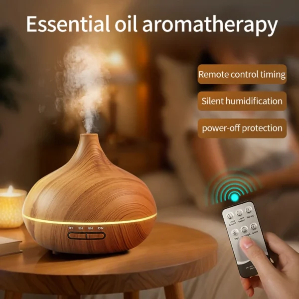 500ML Air Humidifier Essential Oil Diffuser Aromatherapy Machine Aroma Humidifier Cool Mist Maker Fogger Purify for Home Office - Image 2