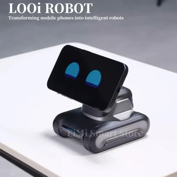 New LOOi Smart Robot Ai Desktop Move Transforming Mobile for iPhone/Android Phones Into Intelligent Electronic Automation Robots