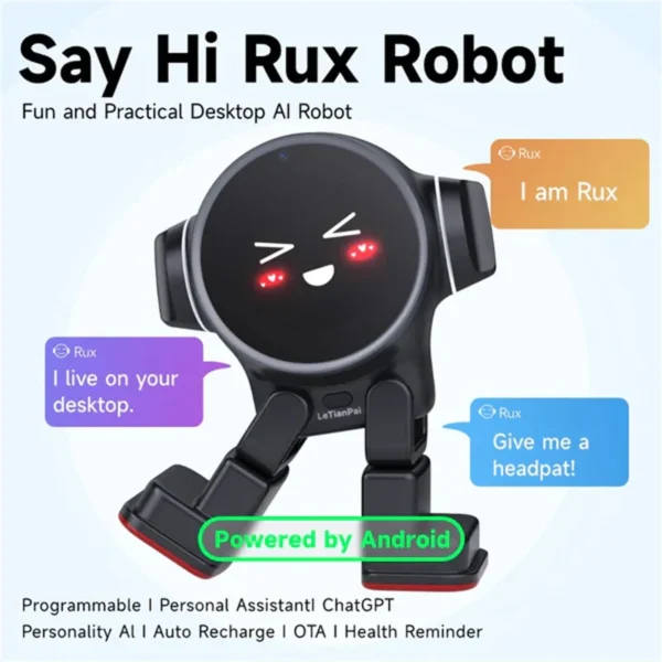 Rux Robot Smart GPT Voice Robot Companion Electron Bluetooth WiFi Cute Ai Intelligent Automation Desktop Pet AI Robots - Image 5
