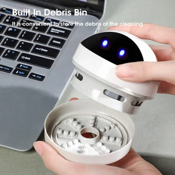 Desktop Wireless Vacuum Cleaner Robot Vacuum Cleaner USB Charge Belt Cleaning Brush Home Office Keyboard Desktop Vacuum Cleaner - Image 5