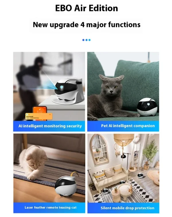 Enabot EBO AIR EBO SE Intelligent Robot Wireless Camera Robot Remote Monitoring Pet Companion Robot Realtime Control Custom Gift - Image 4