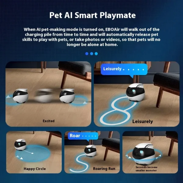 Enabot EBO AIR EBO SE Intelligent Robot Wireless Camera Robot Remote Monitoring Pet Companion Robot Realtime Control Custom Gift - Image 3