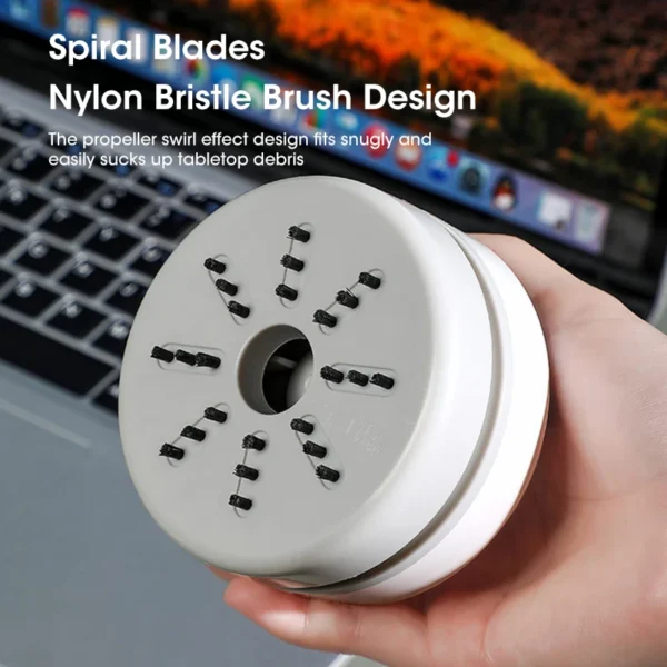 Desktop Wireless Vacuum Cleaner Robot Vacuum Cleaner USB Charge Belt Cleaning Brush Home Office Keyboard Desktop Vacuum Cleaner - Image 2