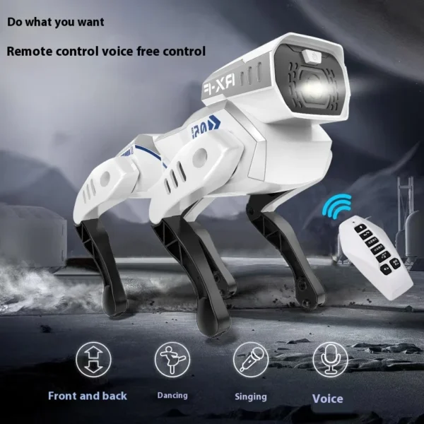 2025 Explosive Simulation Machine Dog Intelligent Voice Bionic Remote Control Mechanical Dog Robot Children's AI Toy