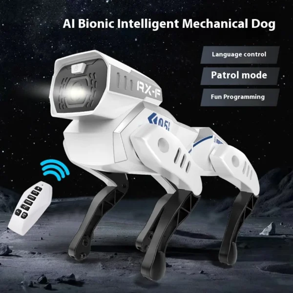 2025 Explosive Simulation Machine Dog Intelligent Voice Bionic Remote Control Mechanical Dog Robot Children's AI Toy - Image 2